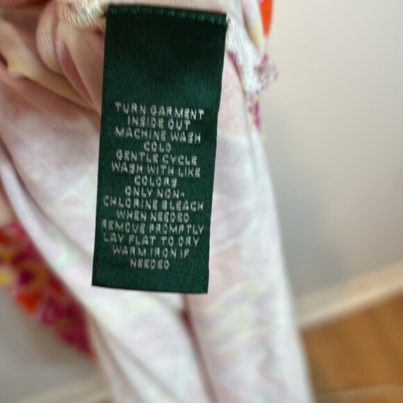 Ralph Lauren Floral Maxi Dress Beachy Colorful Feminine Boho size large - Picture 8 of 8